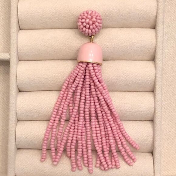 J.Crew | Seed Bead Tassel Earrings | 3” Length - Picture 2 of 3